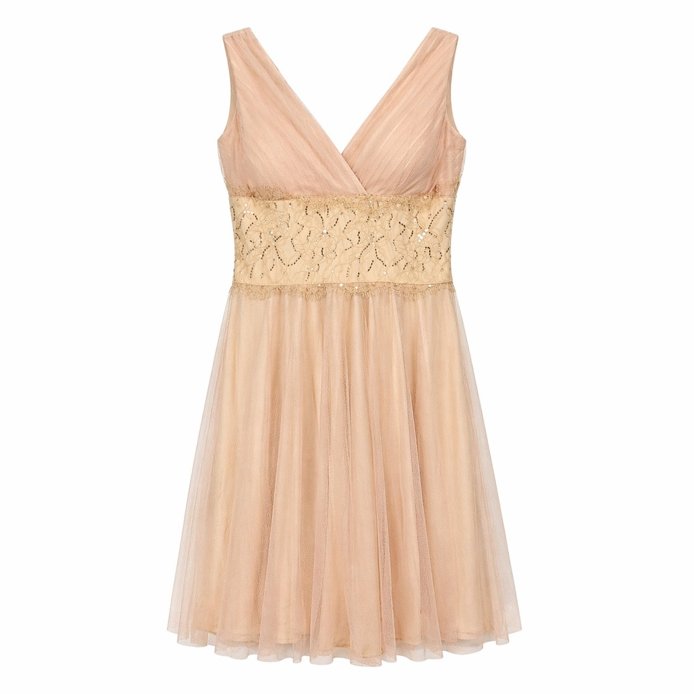 Vtg Y2K Coquette Fairycore Tulle Dress Womens Size 8P Romantic Balletcore Midi